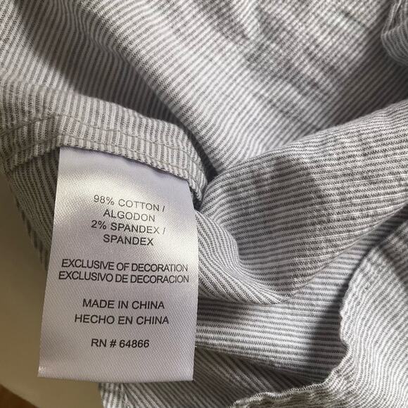 Lee Men’s Short Sleeve Button Down Shirt size L, Gray, Stretch & Regular Fit - Picture 6 of 8